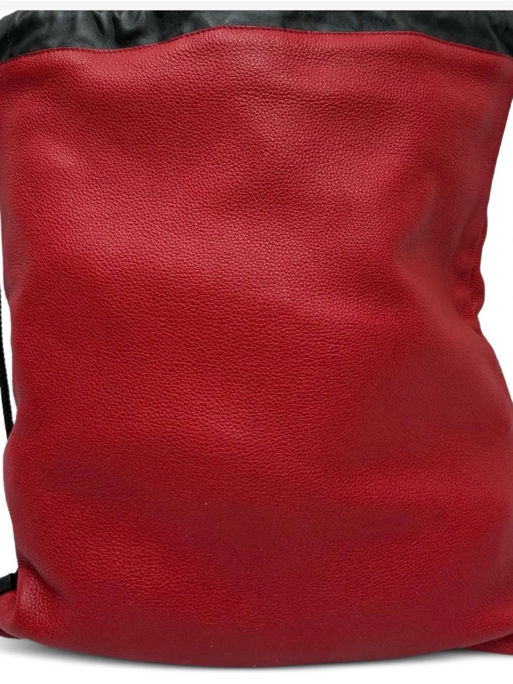 Gucci Red Leather Backpack with Yellow Logo and Green Stripe - Picture 5 of 6